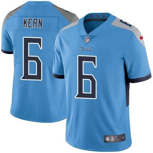 Men Tennessee Titans #6 Brett Kern Nike Light Blue Vapor Limited NFL Jersey